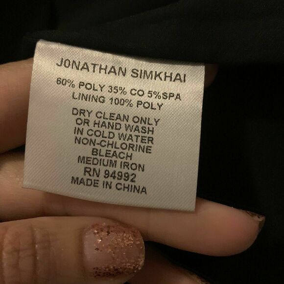 Jonathan Simkhai Purple Black Color Block Cocktail Dress 2 - Picture 5 of 16